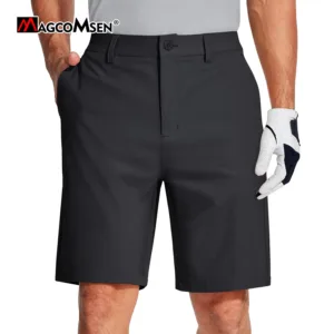 Men's Golf Shorts Quick Dry Casual Flat Front Shorts Stretch Hiking Work Dress Shorts with 4 Pockets
